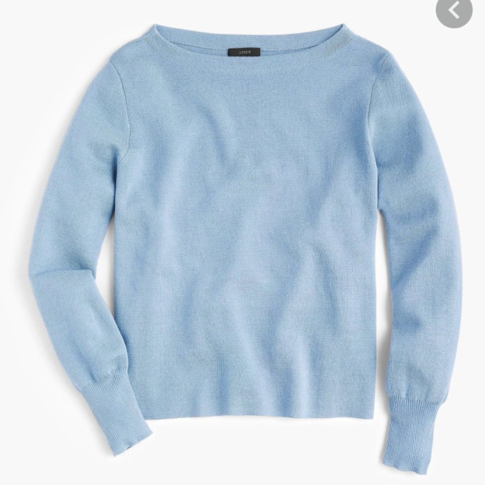 J.Crew Light Blue Boatneck Sweater